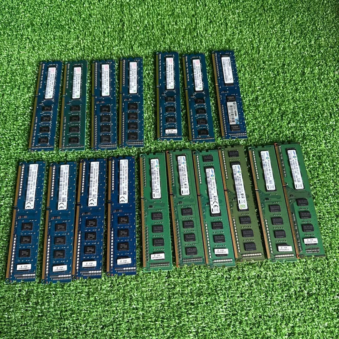 ネ235】hynix/ELPIDA/Samsungなど 2GBx17枚 メモリー