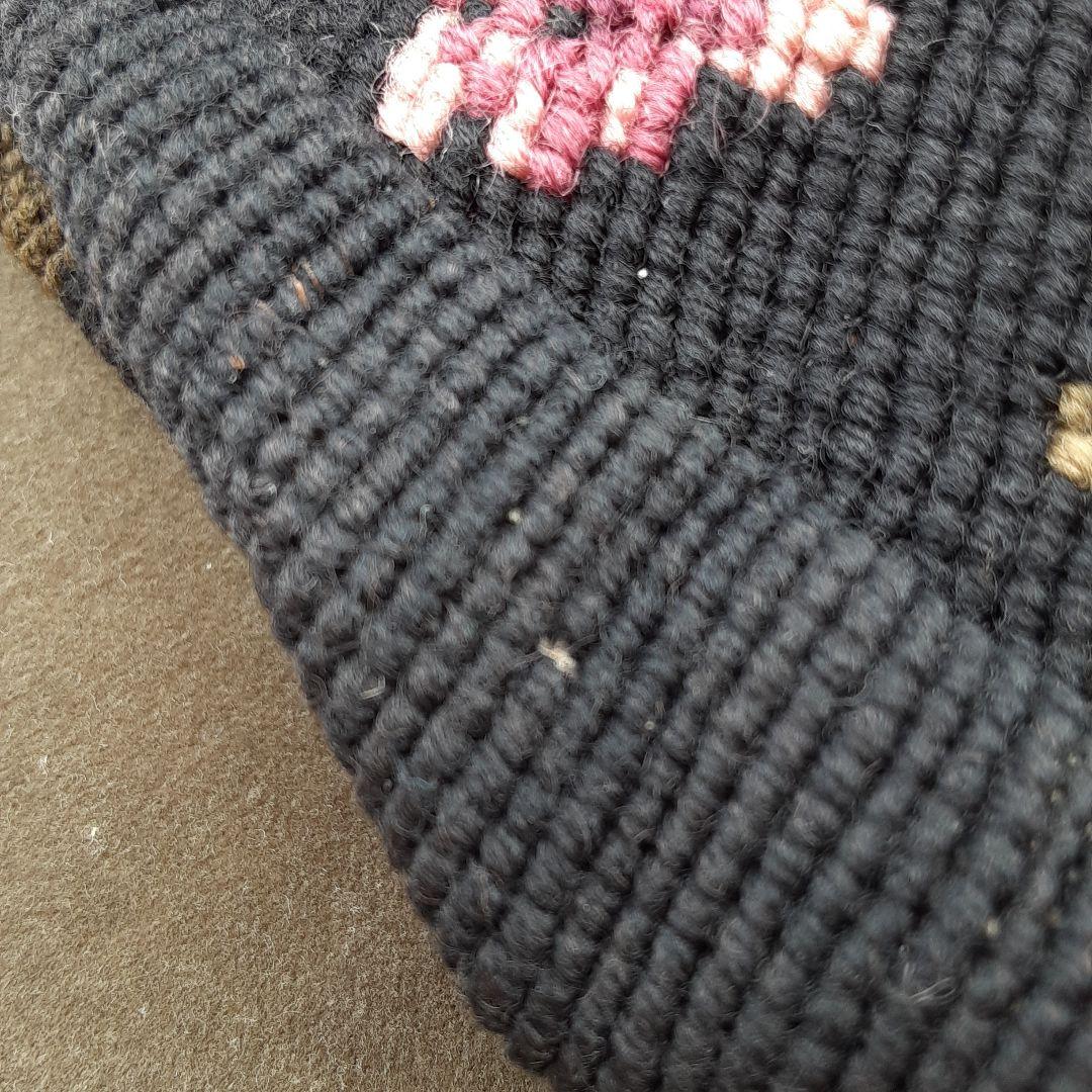 アンティーク刺繍バッグ　クロスステッチ　プチポアン
