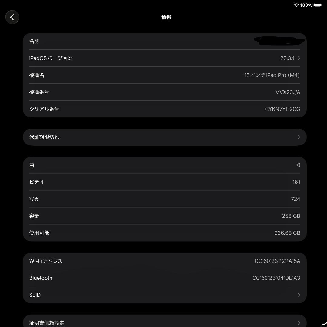 極美品 iPad Pro 13インチ M4 スペースブラック 256GB おまけ