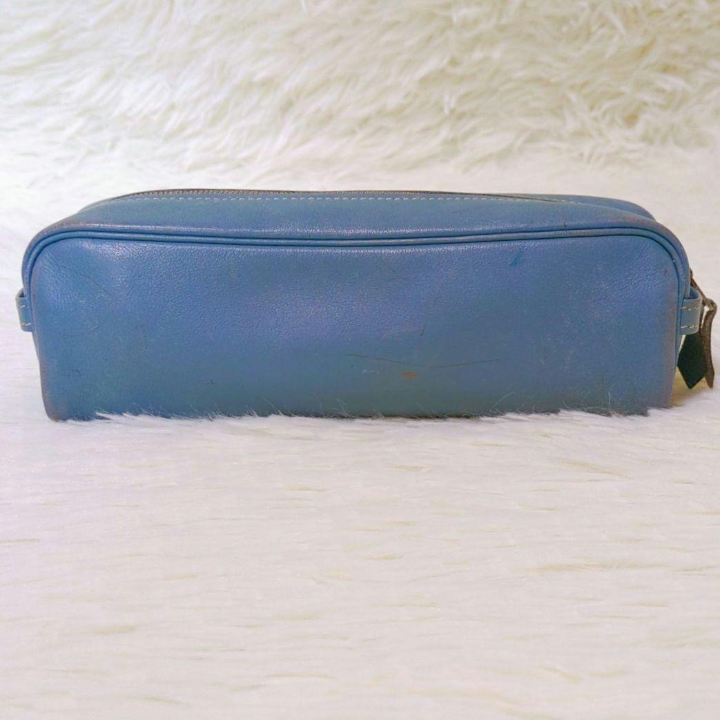 HERMES ペンケース 四角型 ライトブルー