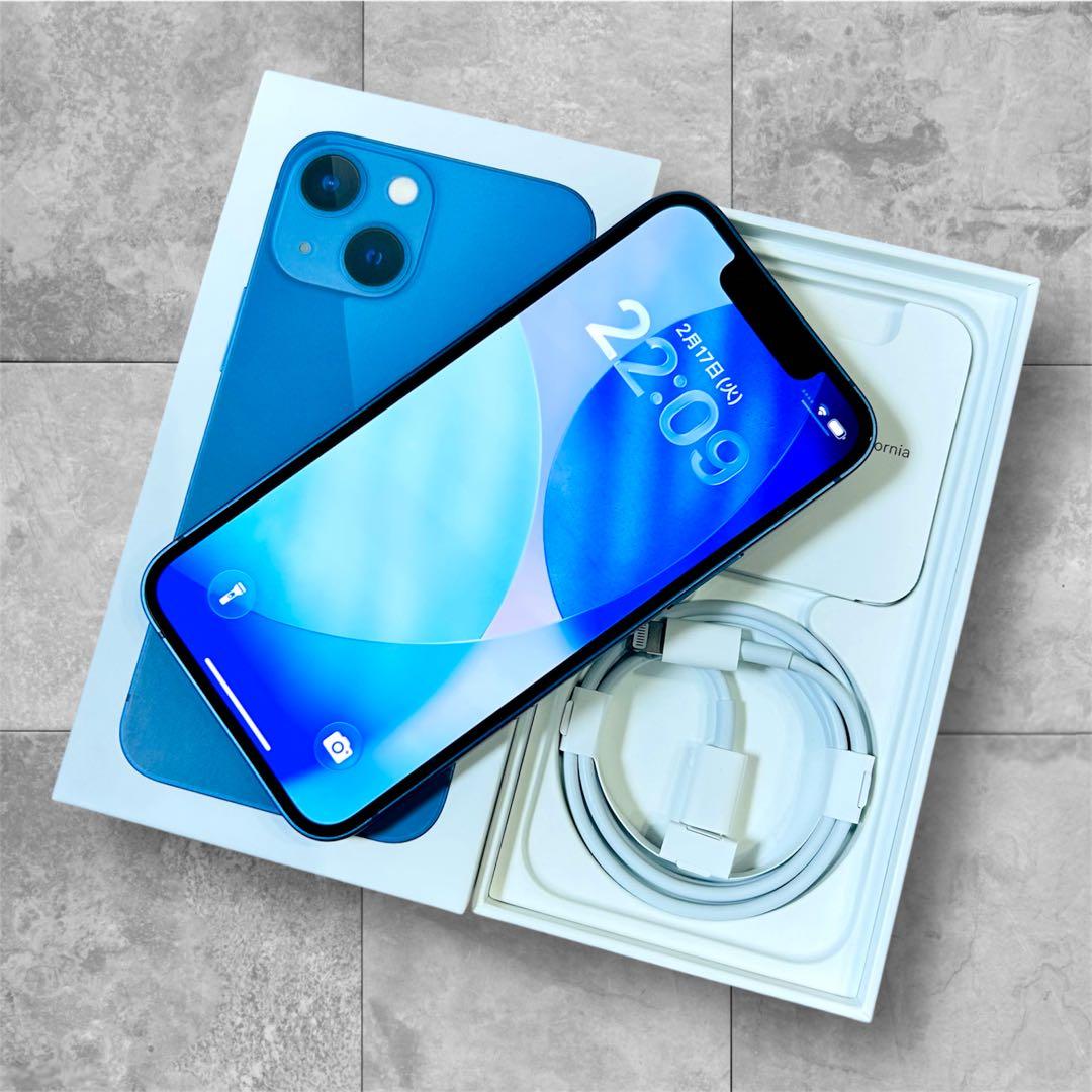 【超美品】iPhone 13 mini 本体 128GB SIMフリー ブルー