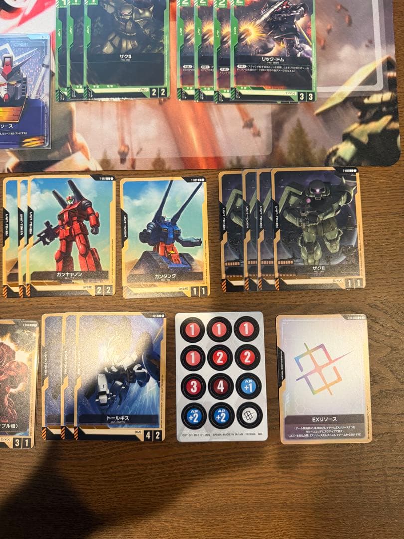 ガンダムカードゲーム　青緑アグロ　構築済みデッキ　プレイマット　カードケース