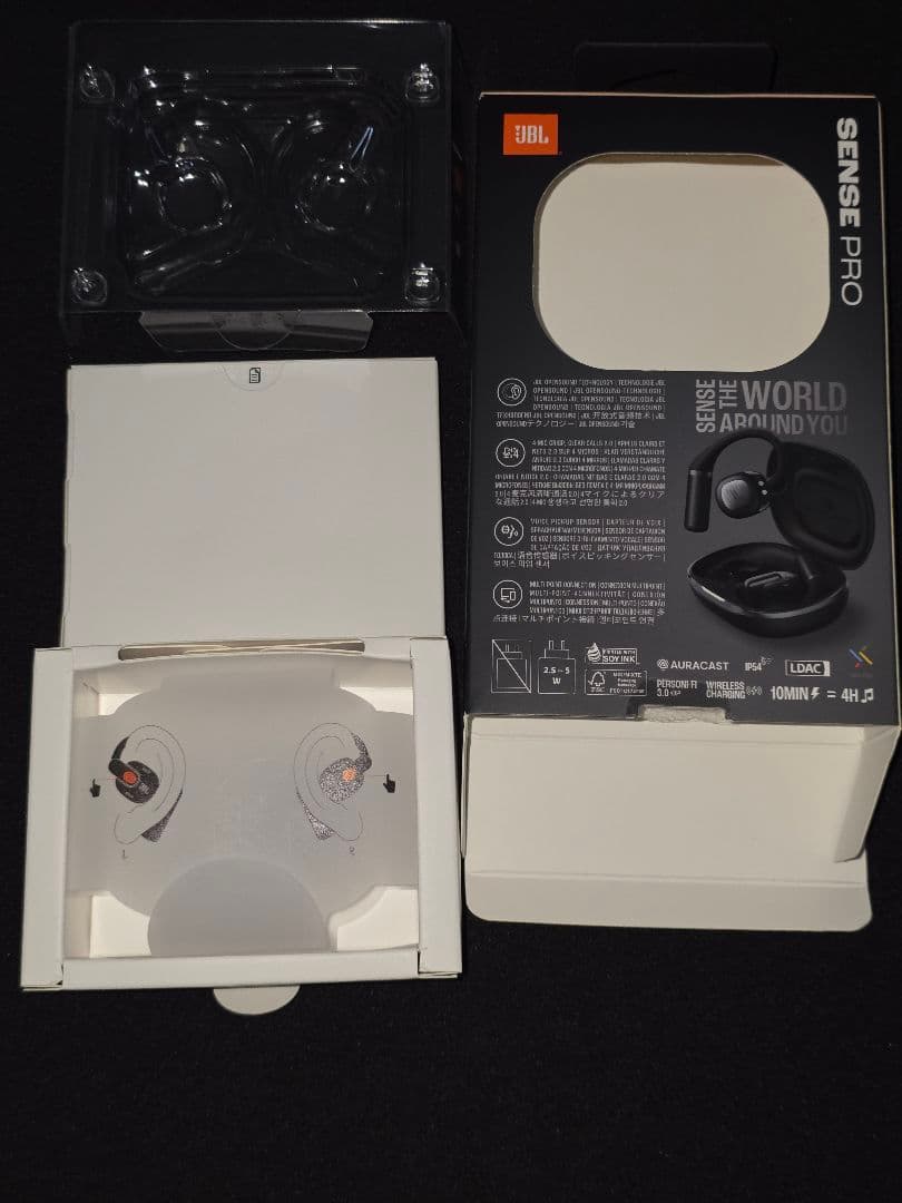 JBL SENSE PRO ワイヤレスイヤホン ブラック ケース付き