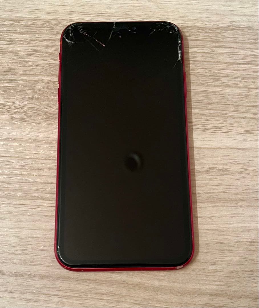 iPhone XR 256GB(RED)ジャンク,割れ,液漏れ