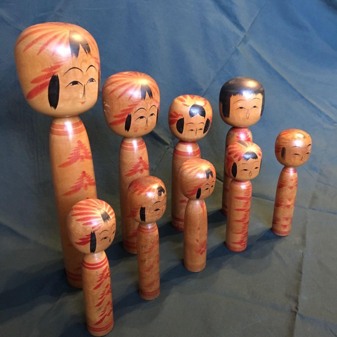 希少年代物 伝統こけし 古こけし 遠刈田系 富治海 大宮正安 工芸品 骨董