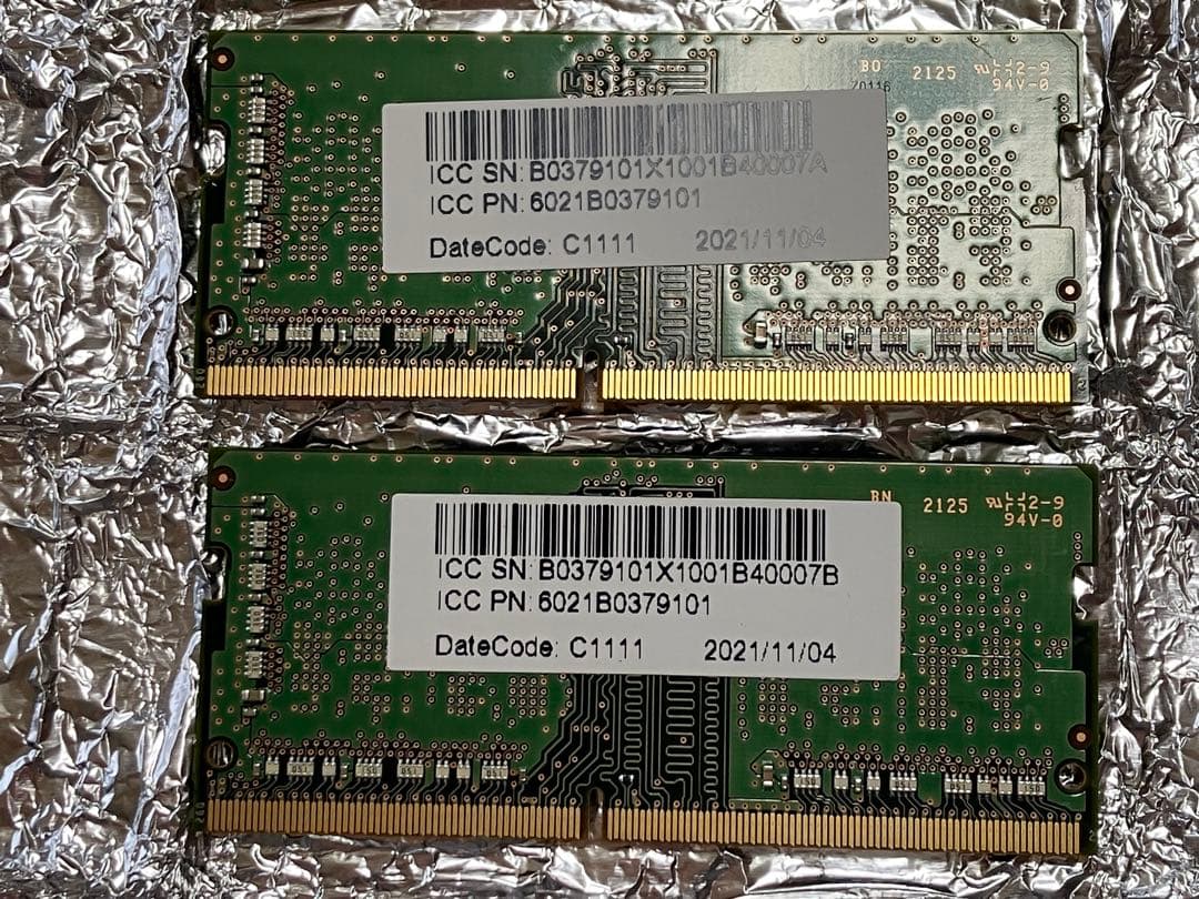 Samsung 8GB(4GB×2枚)メモリー M471A5244CB0-CWE