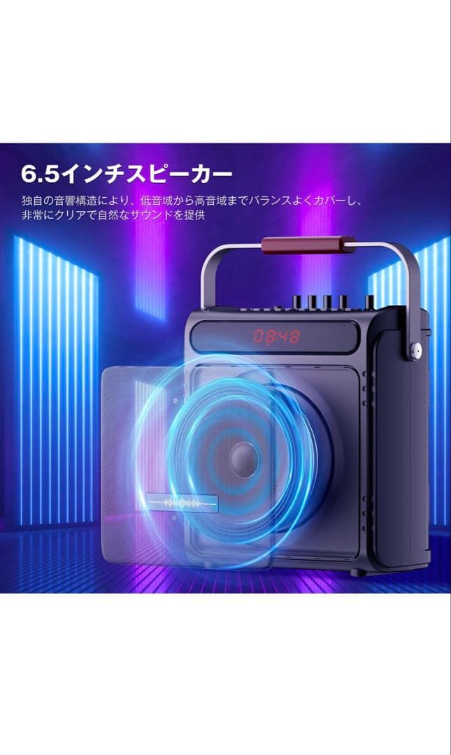 ☆*池様 ポータブルスピーカーセット 6.5インチ
