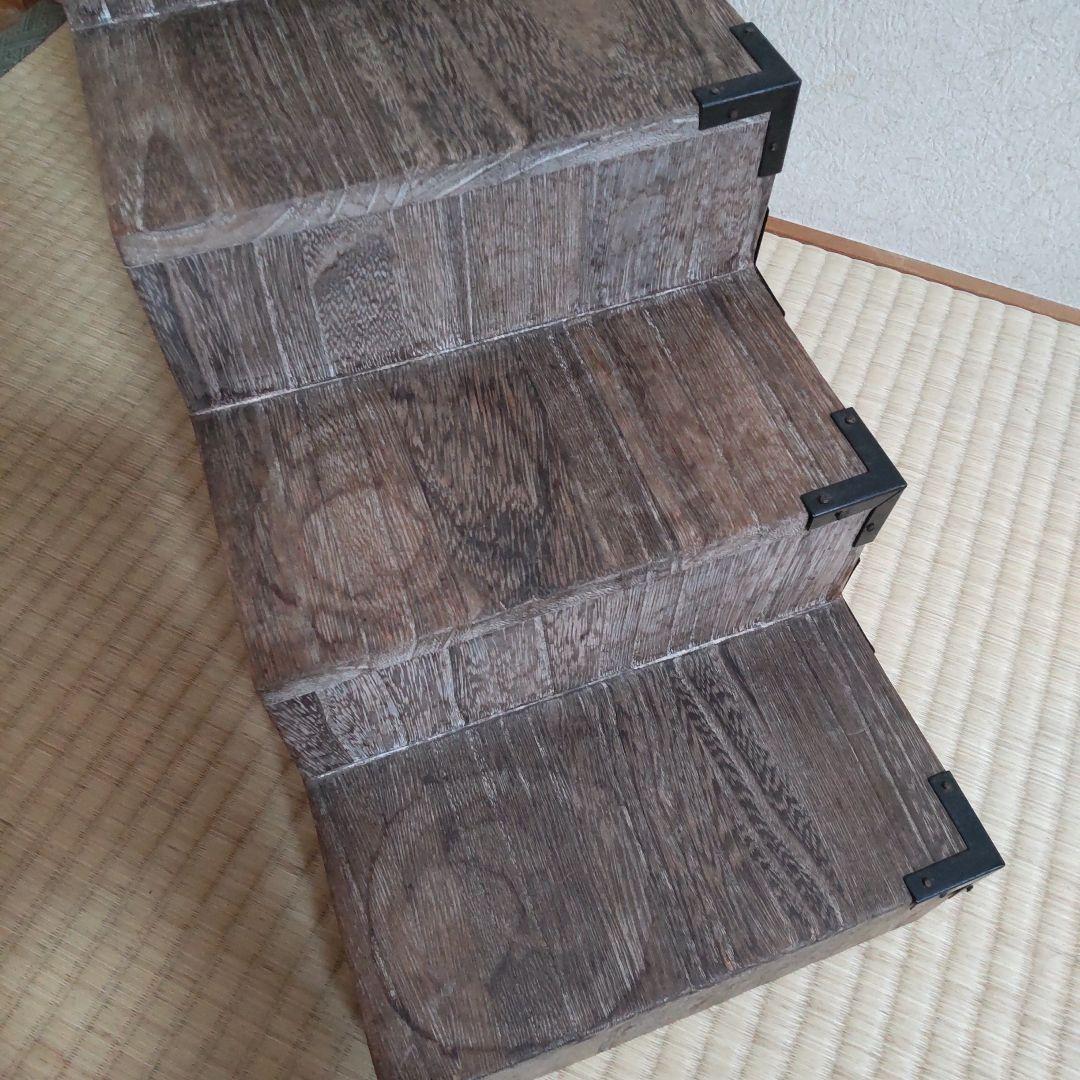 階段型木製箪笥　ミニタンス　アンティーク　レトロ
