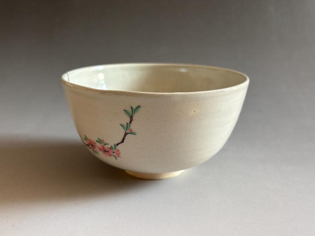 加賀瑞山　万古焼　桃節句　茶碗　茶道具