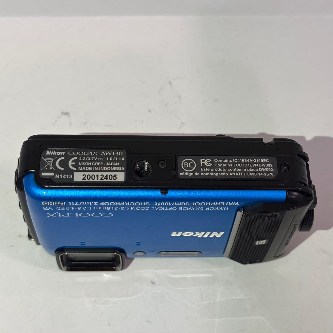 Nikon ニコン COOLPIX AW130 ブルー バッテリー 充電器付き