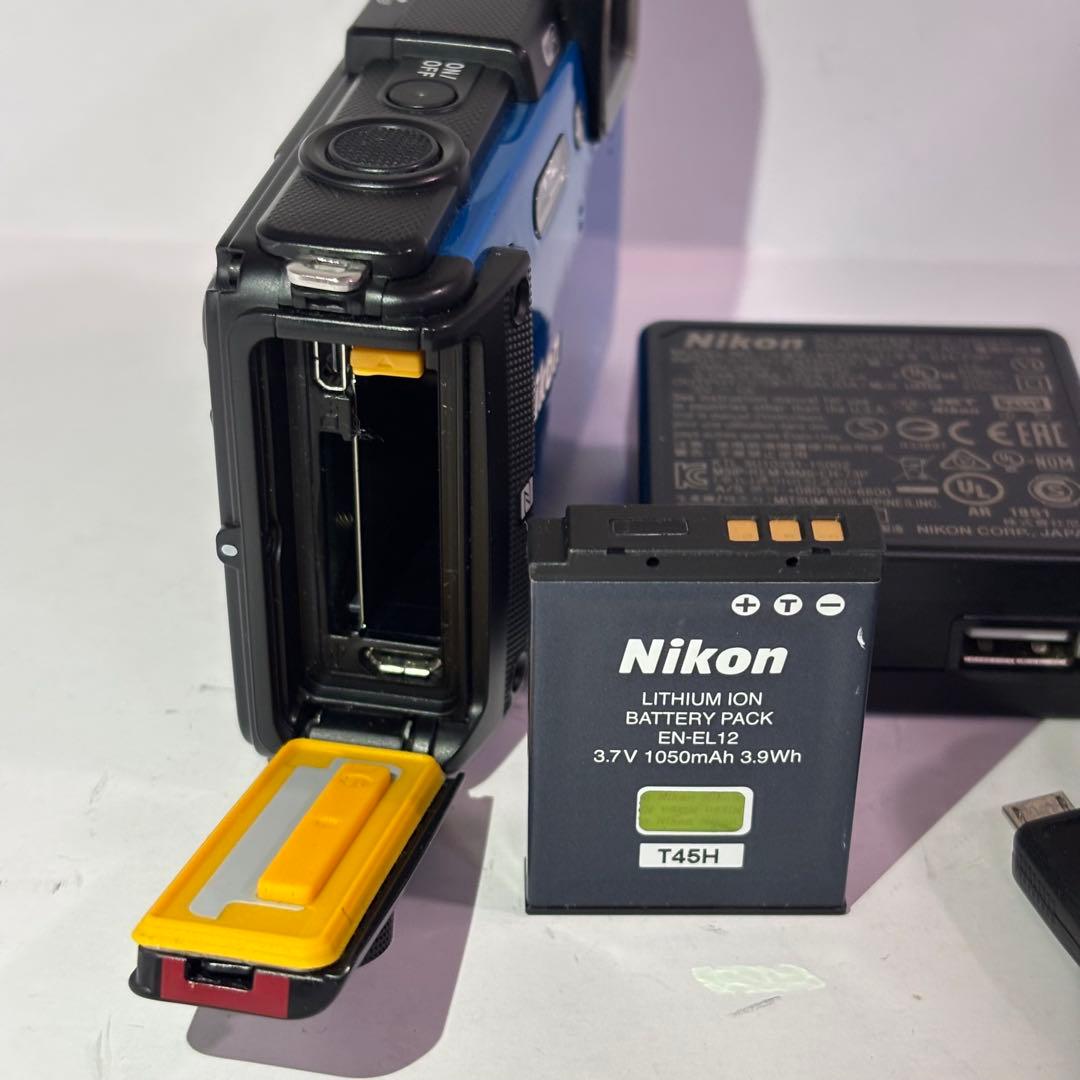 Nikon ニコン COOLPIX AW130 ブルー バッテリー 充電器付き