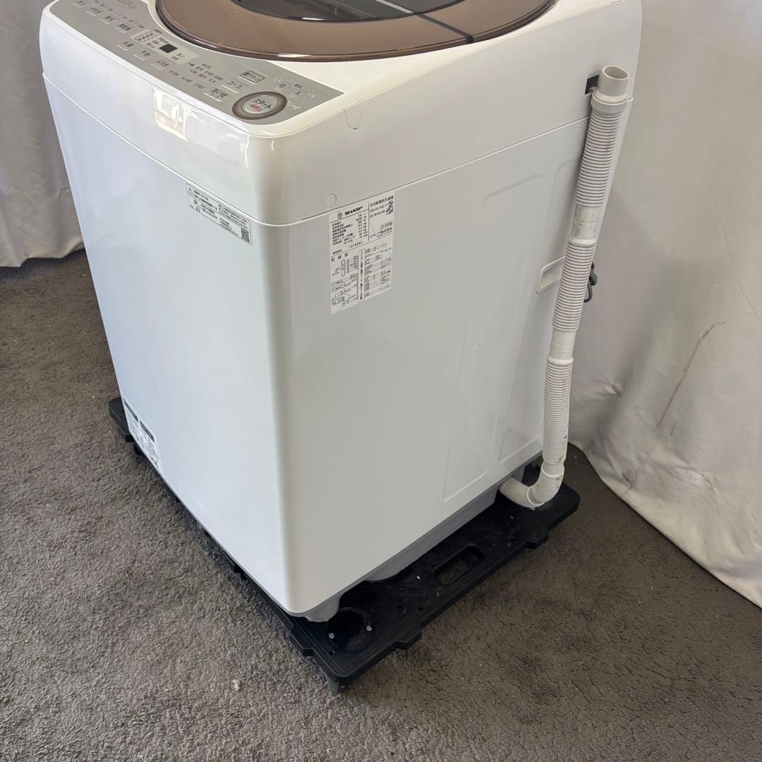 242❤️洗濯機　SHARP　10キロ　大型　綺麗　中古　設置無料　冷蔵庫セット割