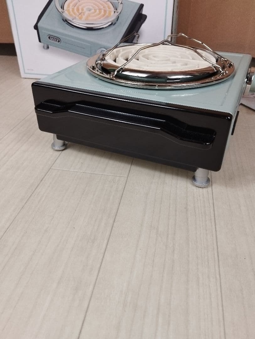 極美品　TOFFY 卓上電気コンロ 800W ペールアクア　箱あり　説明書あり
