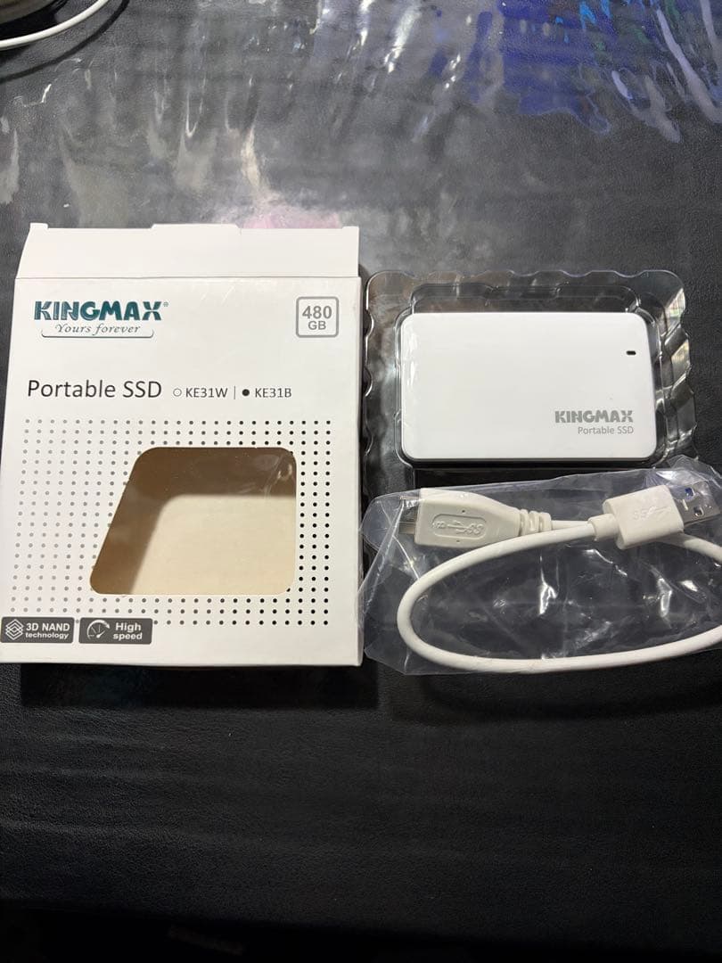 KINGMAX ポータブルSSD 480GB KE31W/KE31B