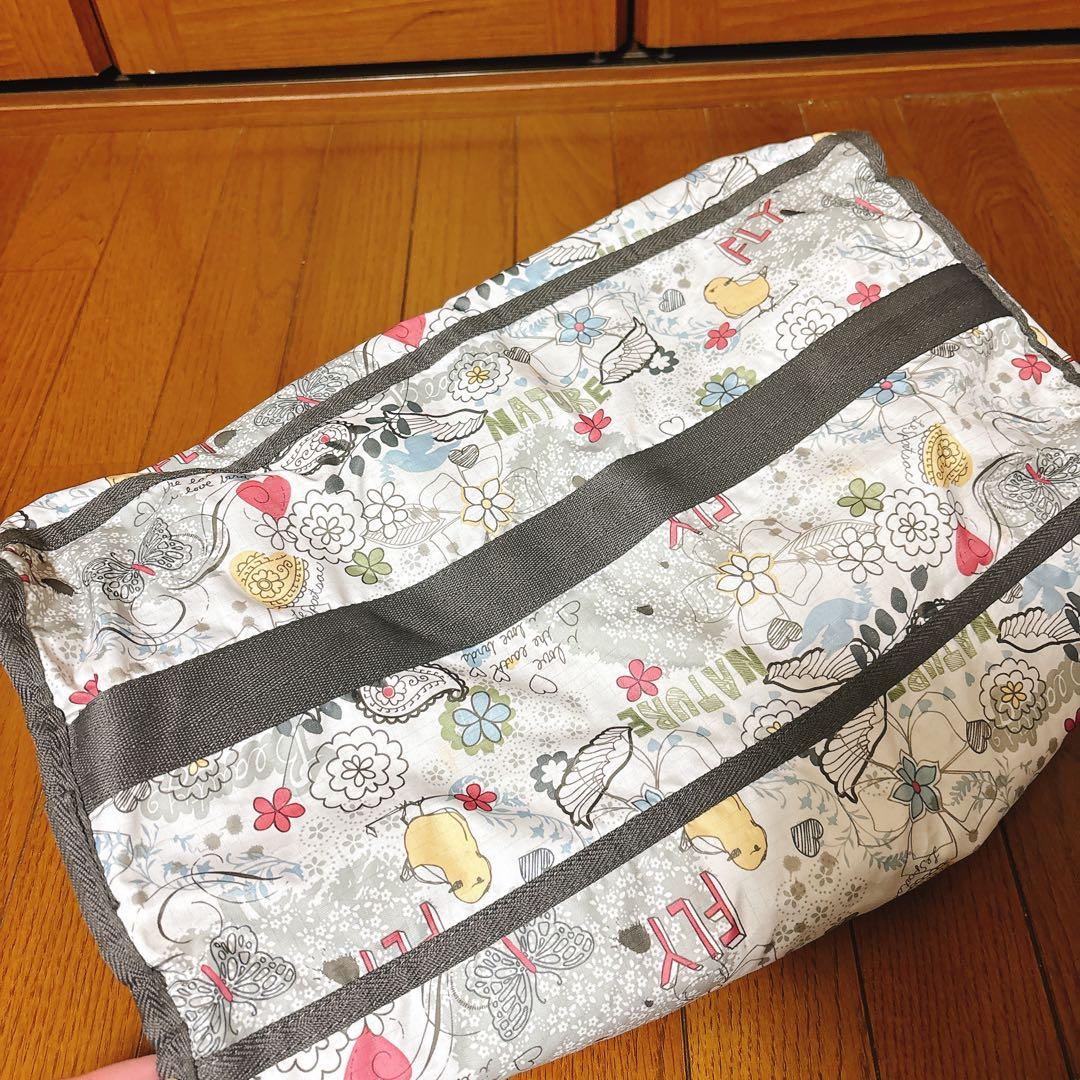 LeSportsac ボストンバッグ 鳥と花柄