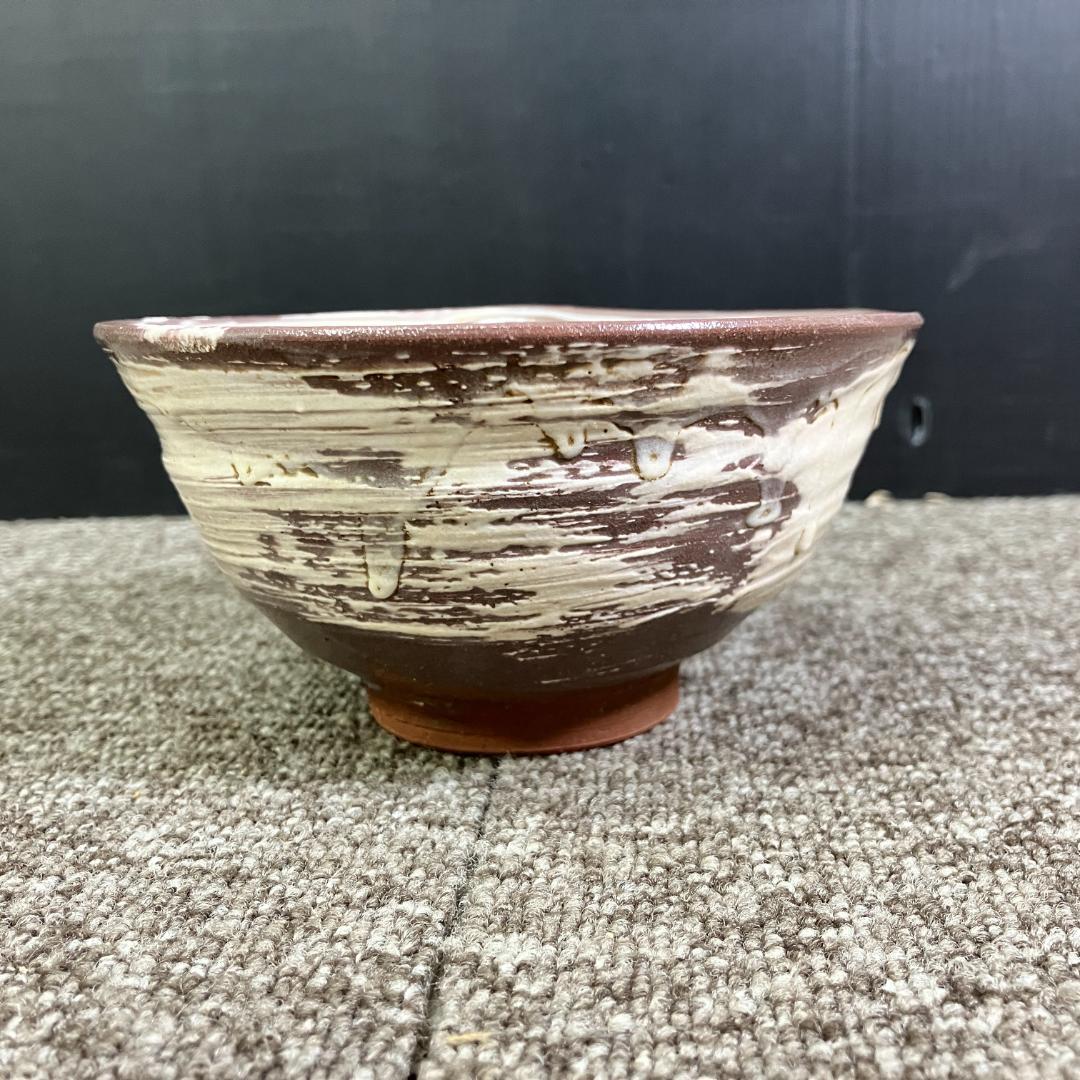 未使用 祥瑞窯 浅見五郎助 刷毛目 茶碗 共箱入り 茶道具 Sh0213-07