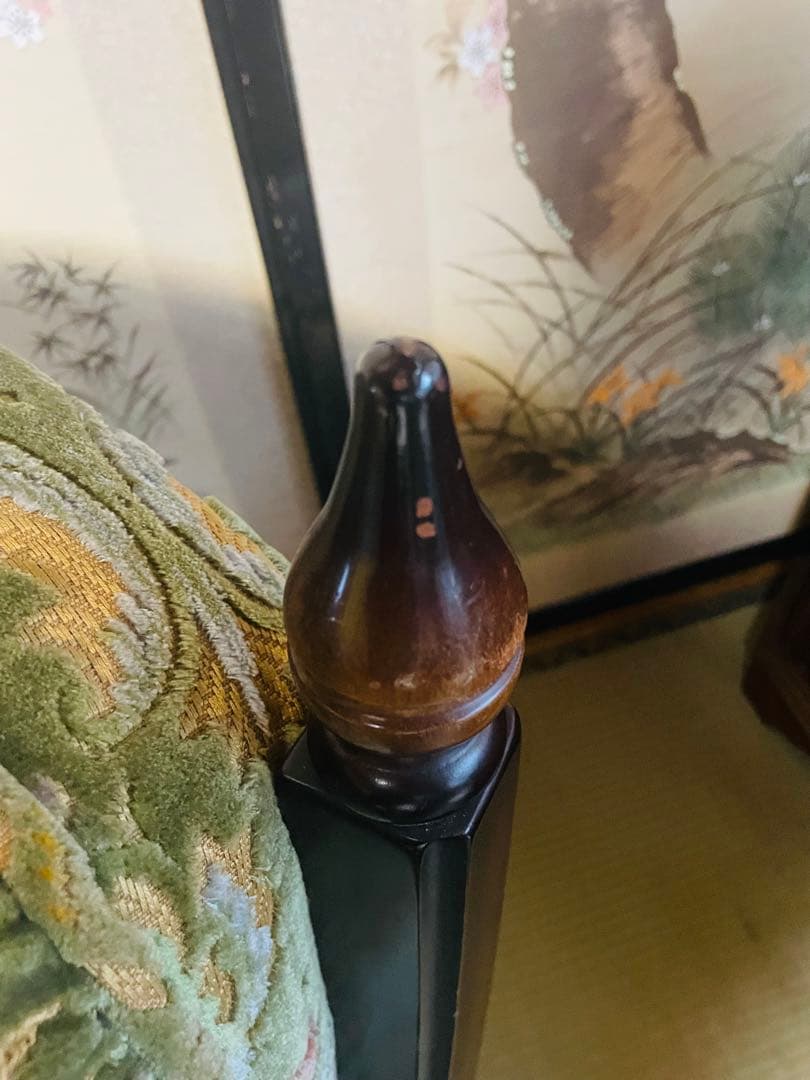 アンティーク金華山1Pソファ　昭和レトロ