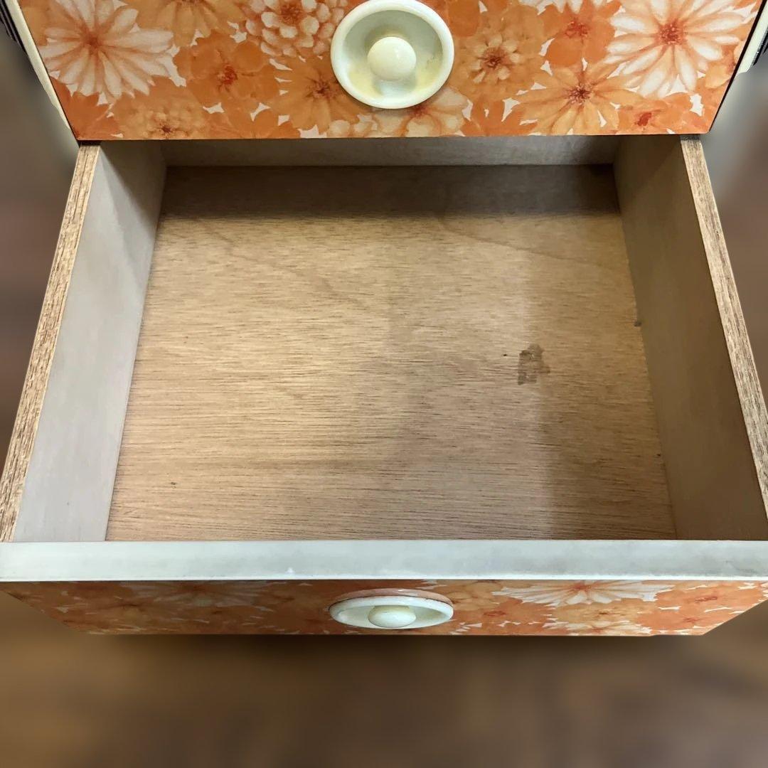 レア　希少　昭和レトロ　レトロ　チェスト　引出し　タンス　花柄