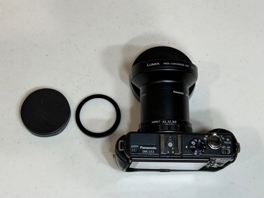 LUMIX DMC-LX3【防湿庫保管】革ケース・ワイコン予備バッテリー付