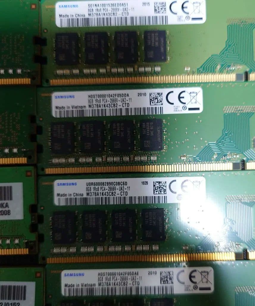 デスクトップPC用メモリ　8GB　2666　8枚セット