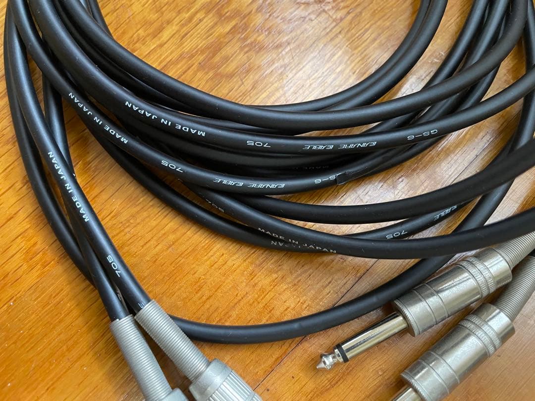RCA - TS ケーブル CANARE カナレ GS-6 705 4本セット