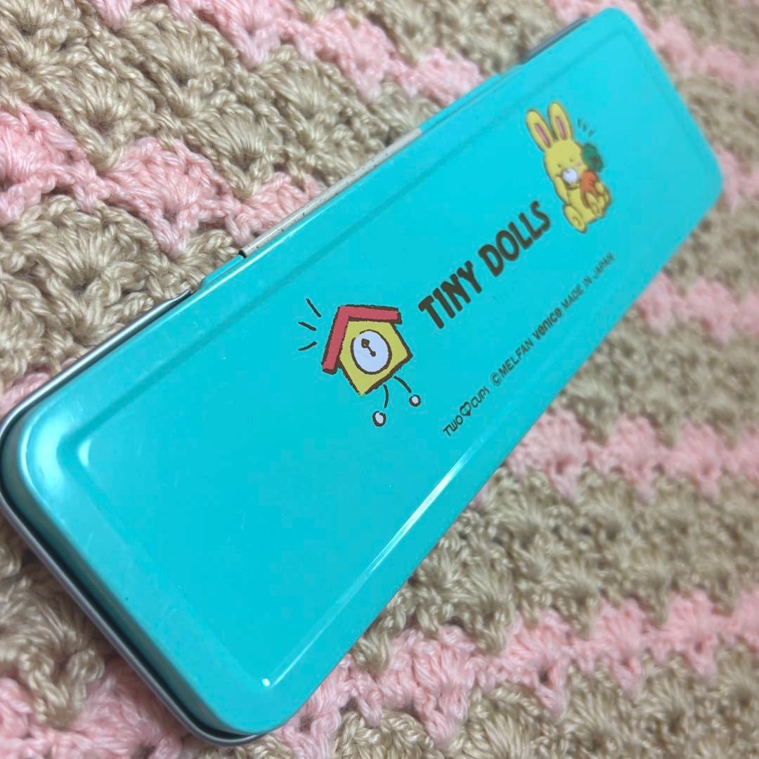 昭和レトロ 缶ペンケース ファンシー Venice TWO CUPS