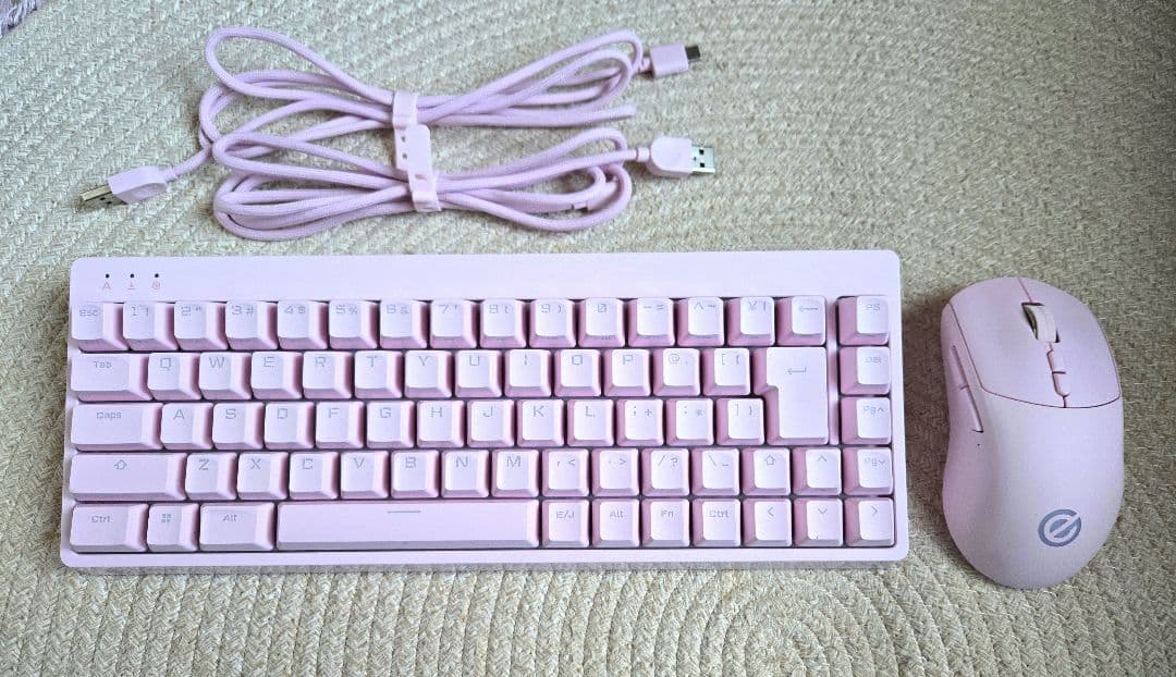 エレコム ELECOM ゲーミング キーボード マウス セット ピンク