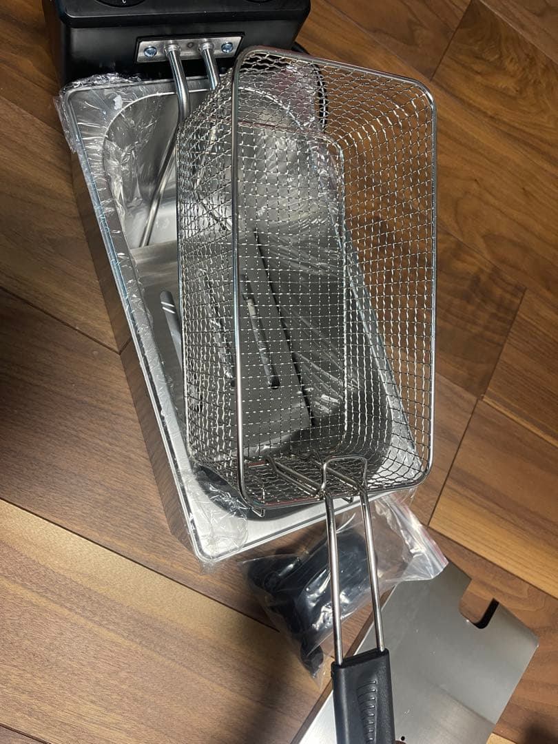 ✨新品未使用✨電気フライヤー ステンレス製 温度調整付き