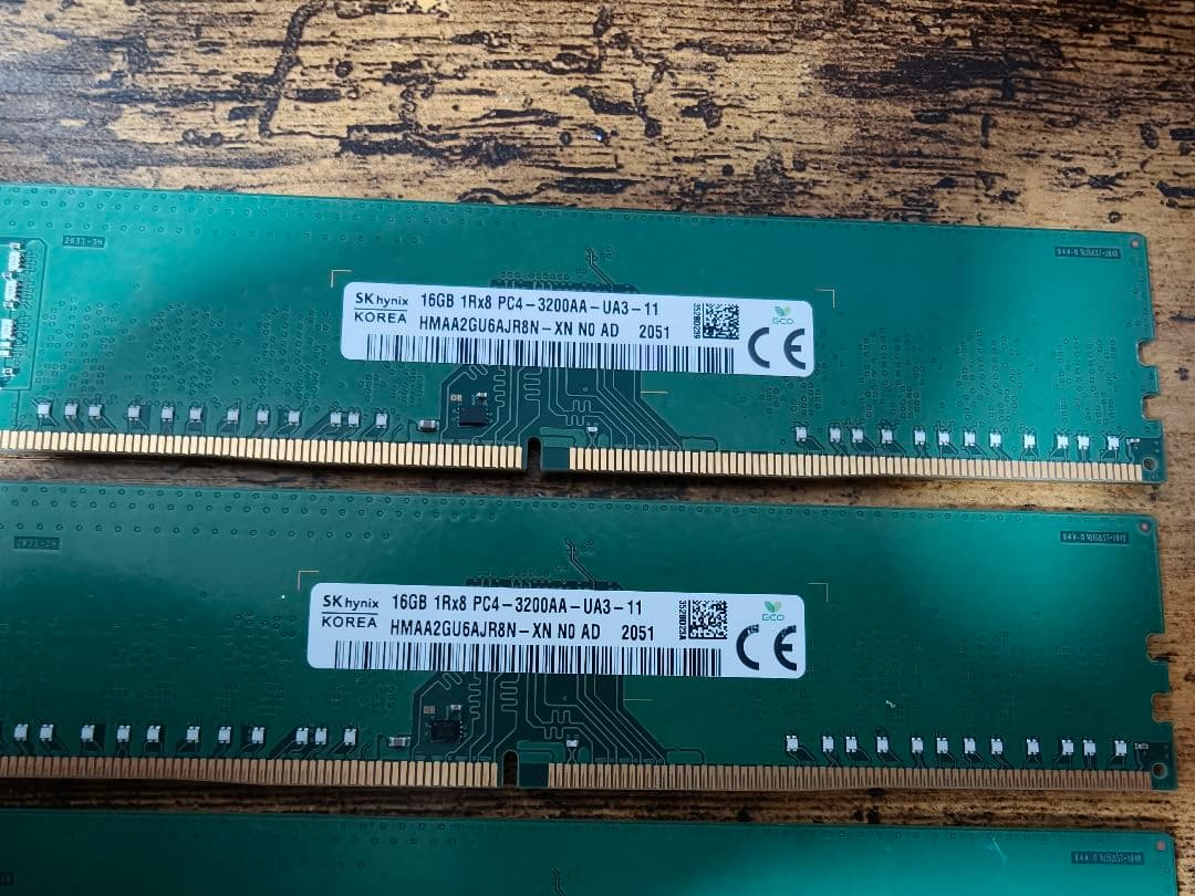 マ*カ様 SK hynix 16GB DDR4 3200MHz メモリー4枚セッ