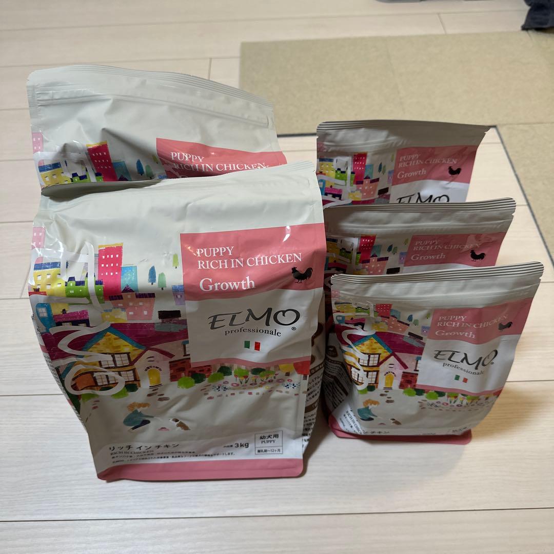 ELMO 子犬用ドライフード チキン 3kg×2 800g×3