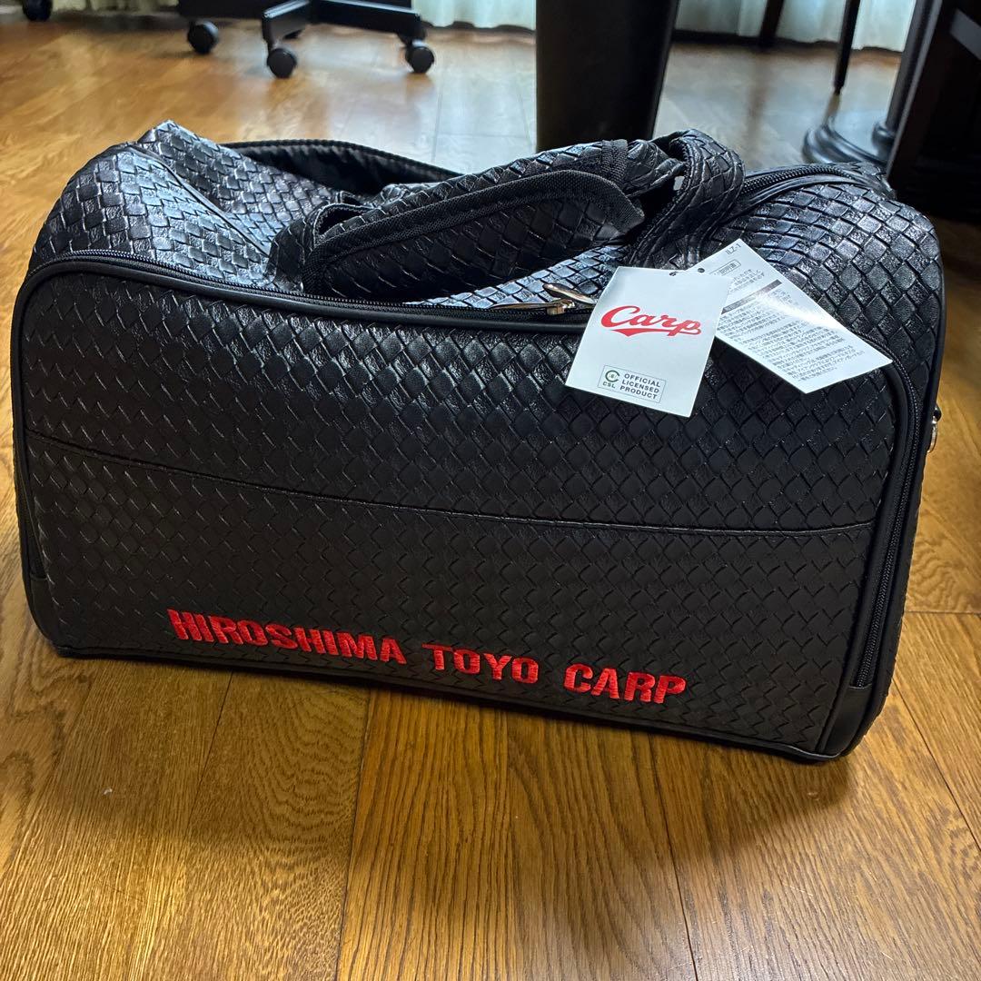 CARP 【未使用】広島東洋カープ ボストンバッグ編み込み調 高級感あり 公式