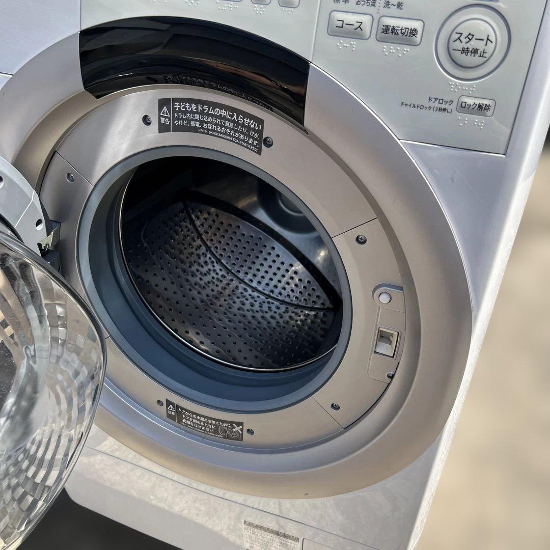 SHARP ドラム式洗濯機 本体 ホワイト ES-S7H-CL 2023年