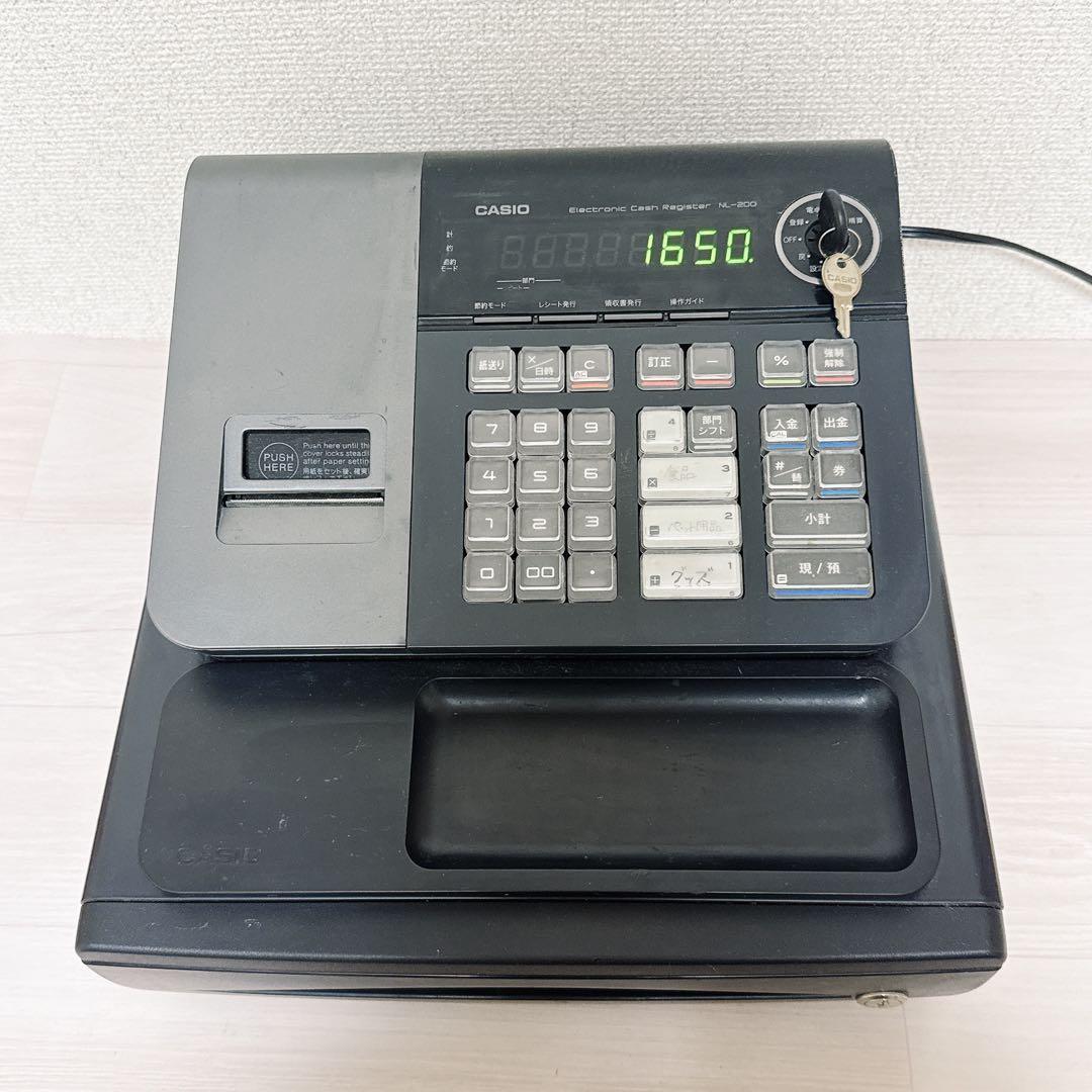 2516【希少品】CASIO NL-200　ブラック　電子レジ　スター