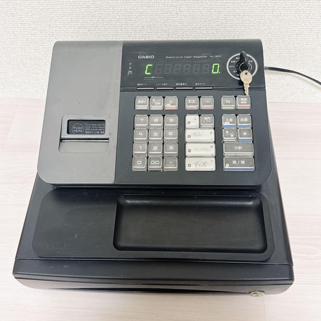 2516【希少品】CASIO NL-200　ブラック　電子レジ　スター