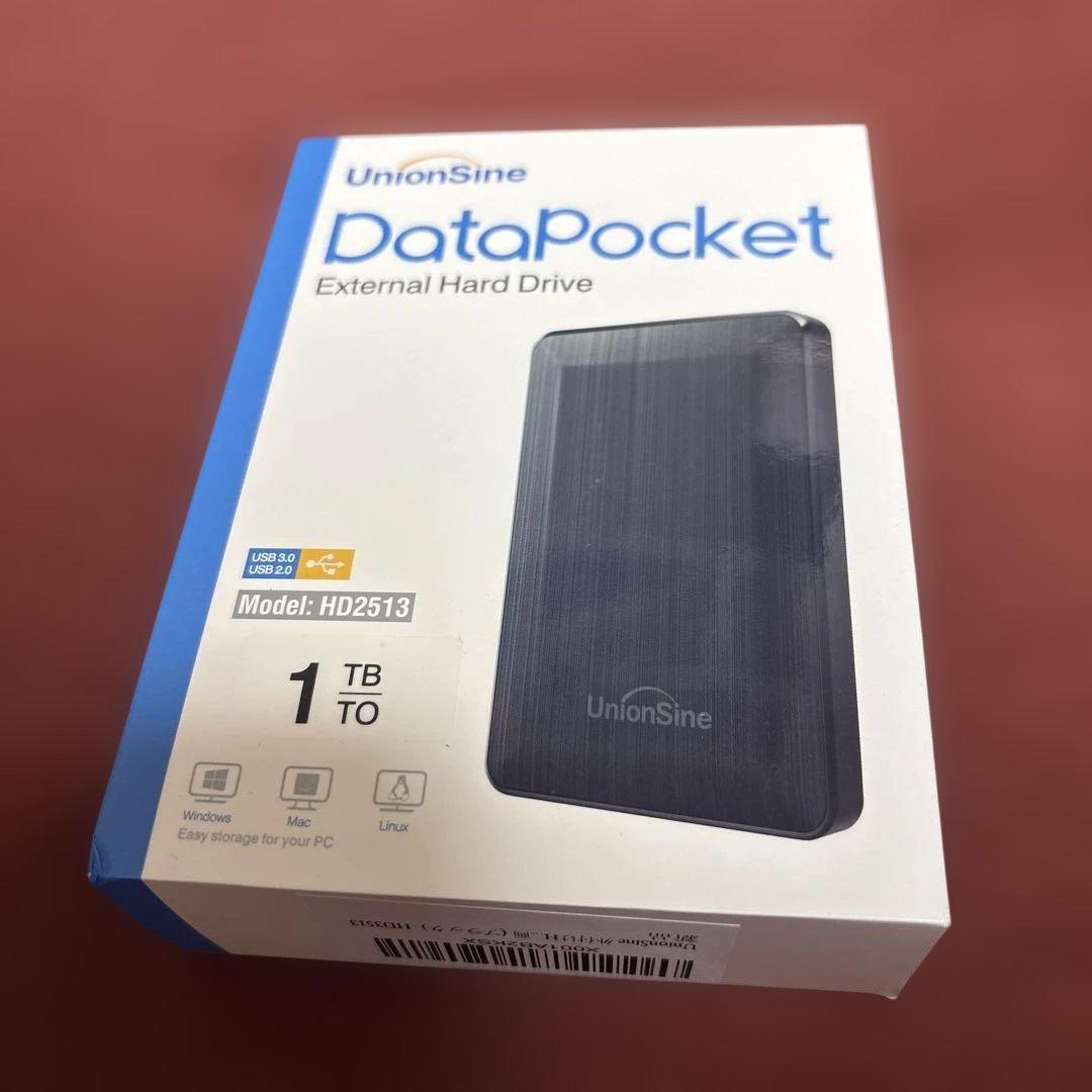 外付けHDD 1TB 超薄型 2.5インチ 高速データ転送 軽量 ハードドライブ