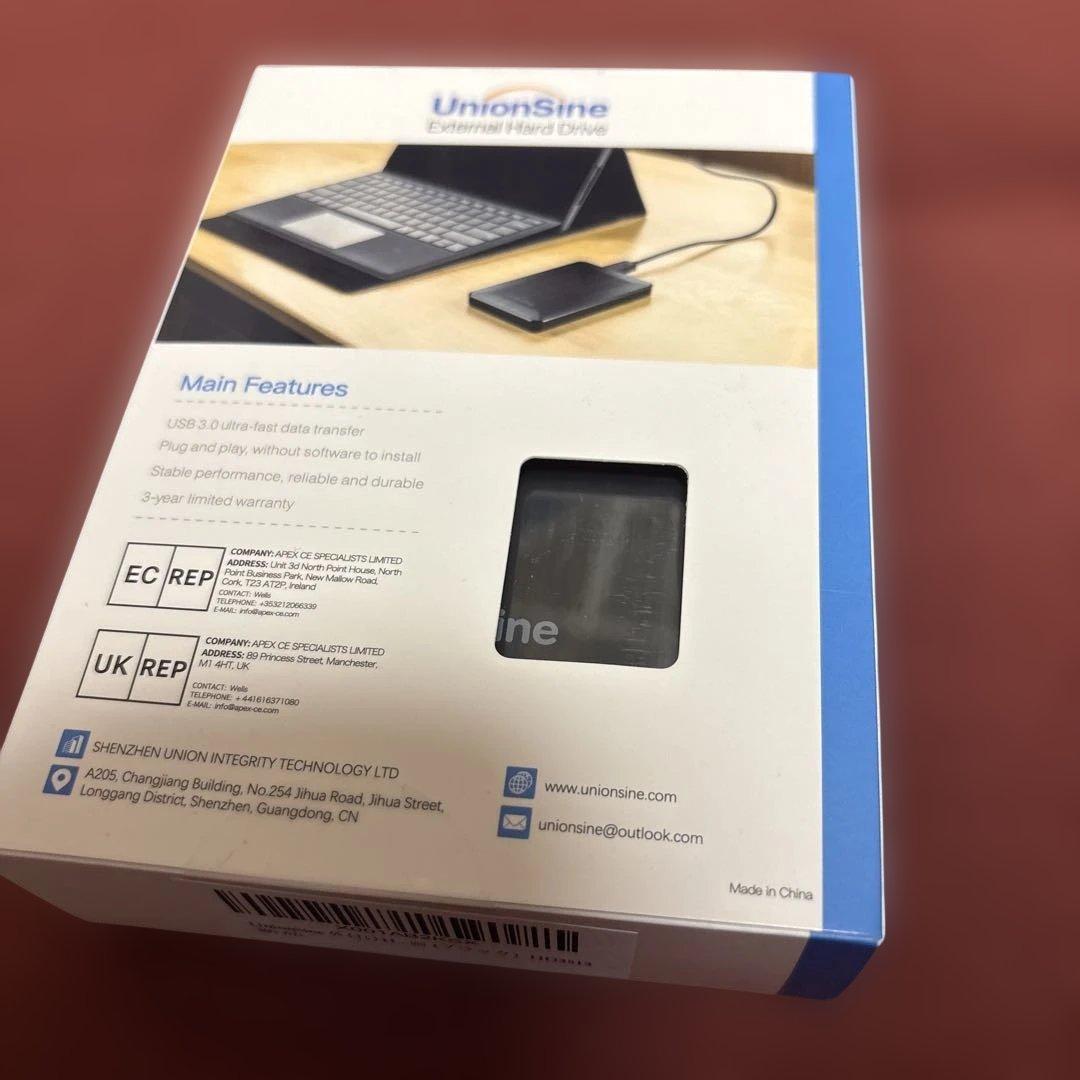 外付けHDD 1TB 超薄型 2.5インチ 高速データ転送 軽量 ハードドライブ