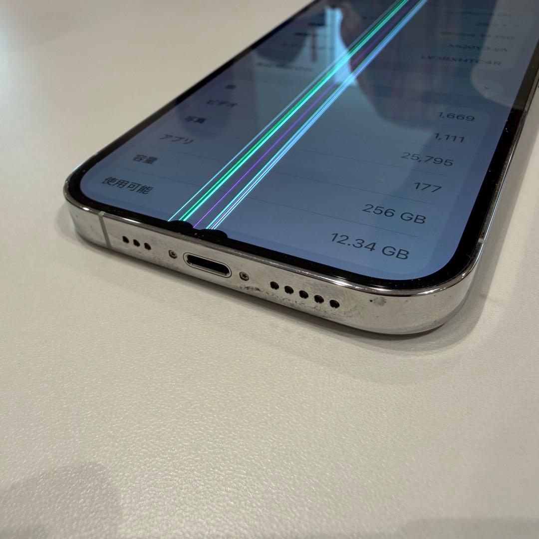 ス*ん様 【画面不良】iPhone14 Pro 256GB シルバー ケース付