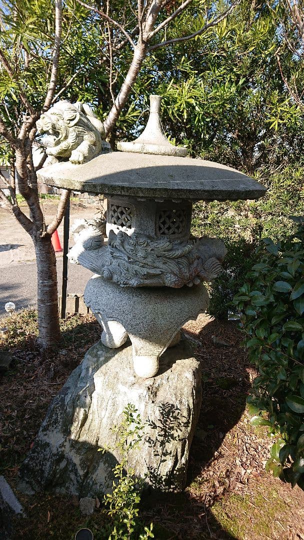灯籠 石 獅子 竜