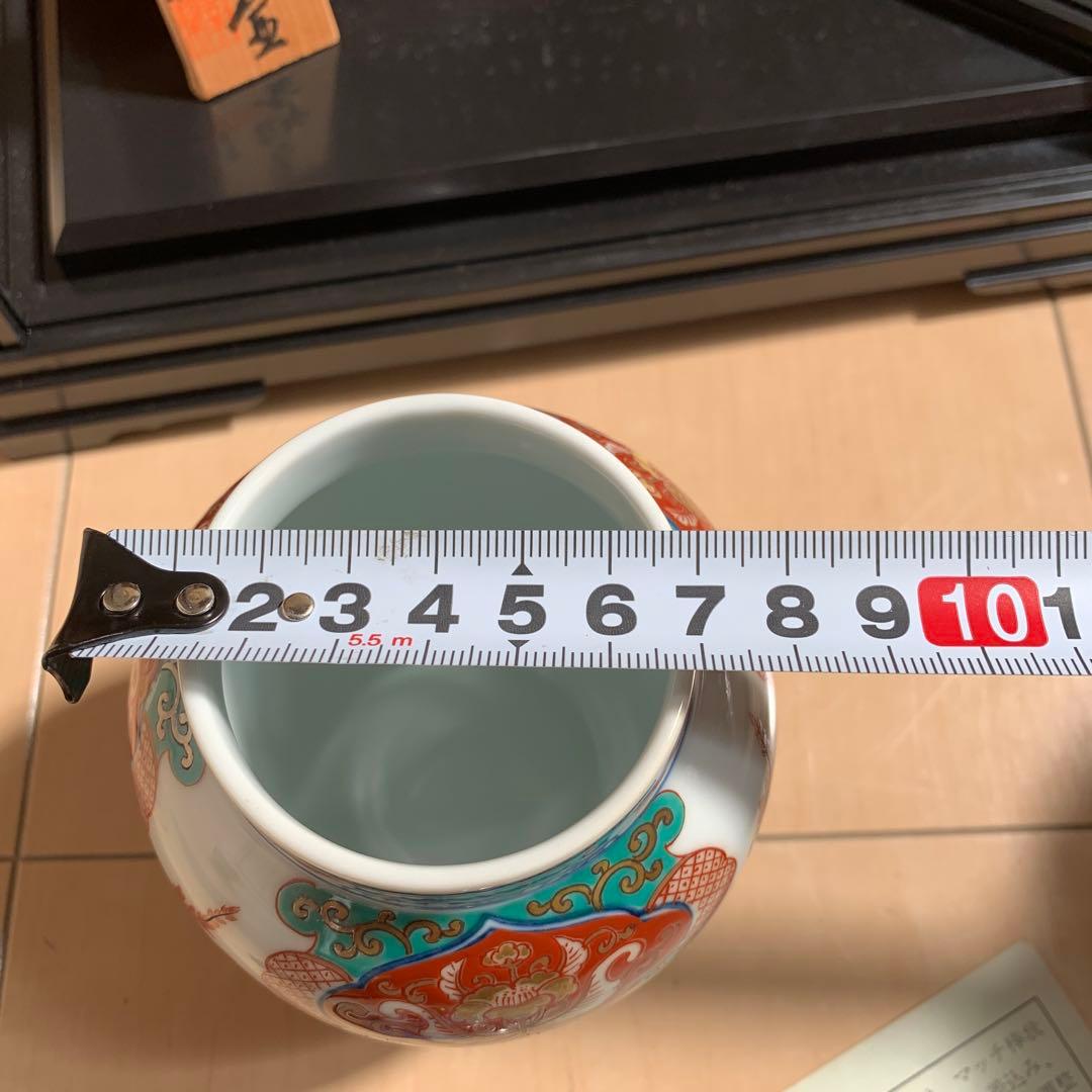 飾壺 古伊万里 ガラスケース 箱 付き 沈香壺