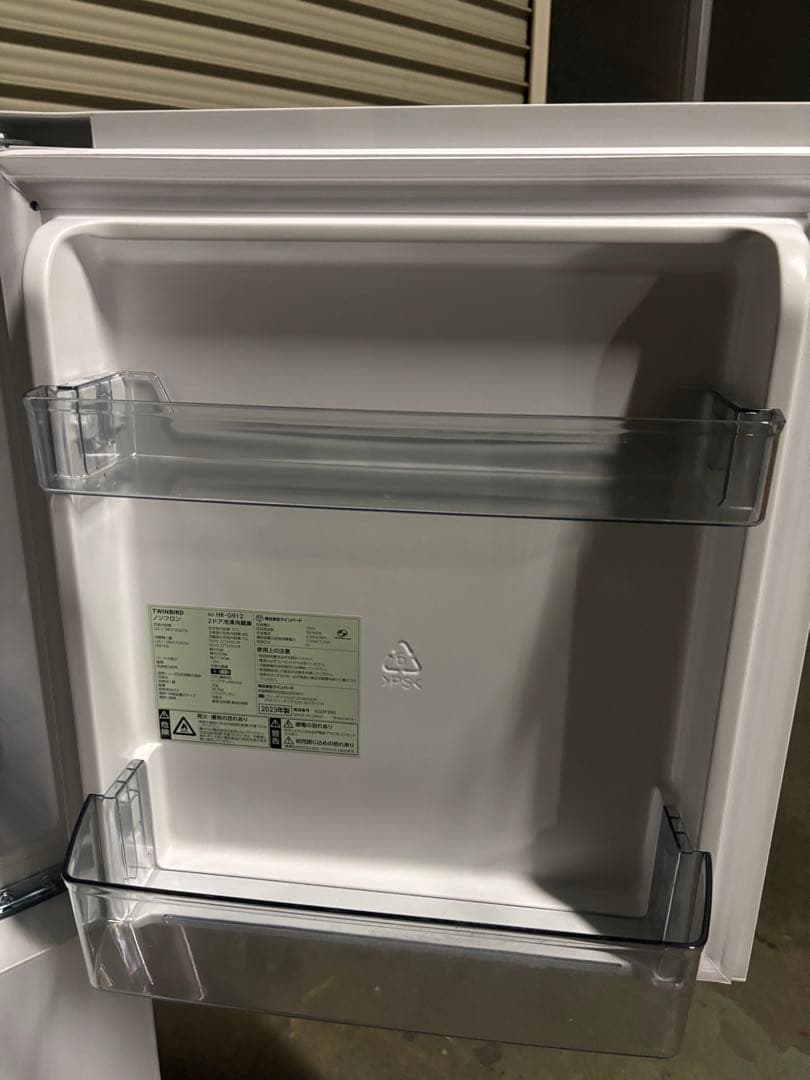 【美品】ツインバード 2ドア冷凍冷蔵庫 HR-G912 2023年