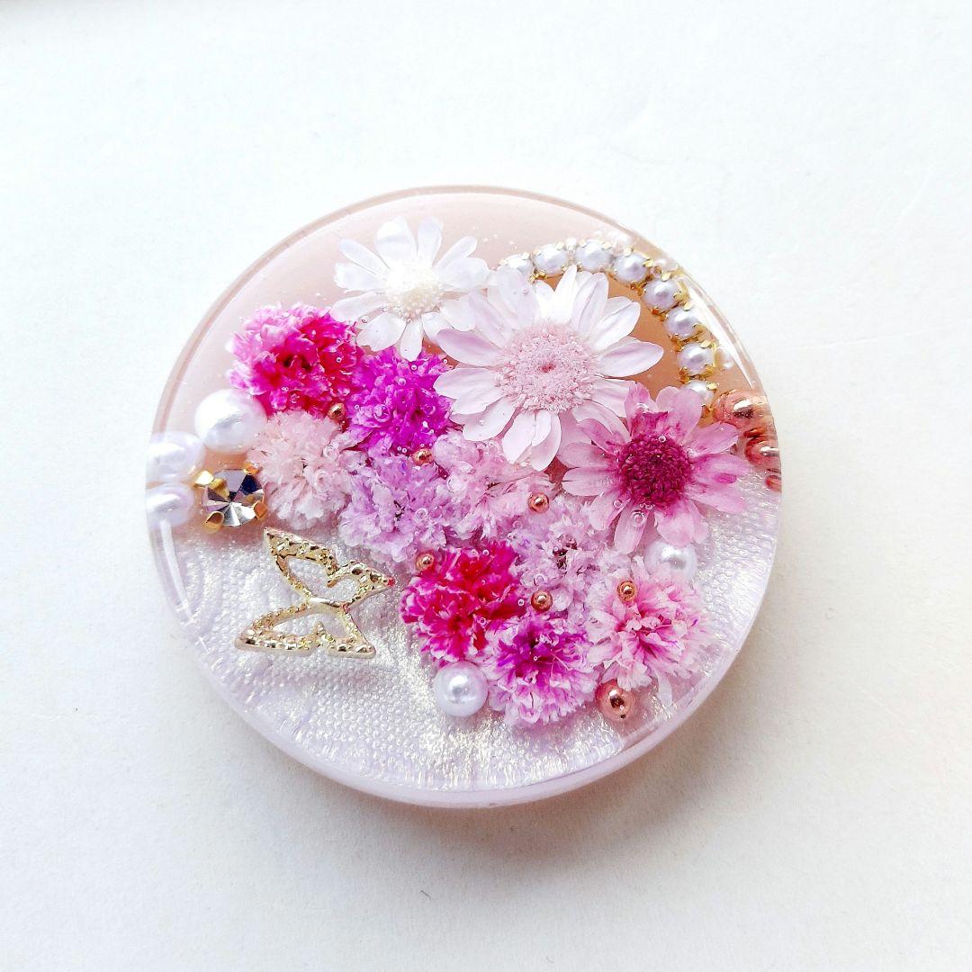 【1343】レジン　ヘアゴム　ポニーフック　ブロ―チ　ハンドメイド