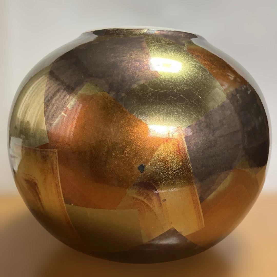 金沢金箔工芸　箔一　 オリジナル飾り壺￼