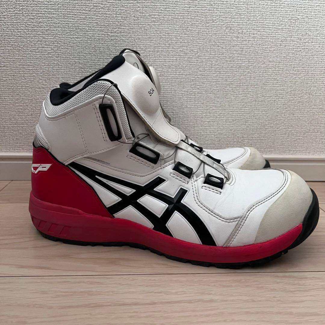 asics ウィンジョブ CP304 BOA ホワイト×ブラック レッド 安全靴