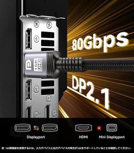 Sniokco 80Gbps DisplayPortケーブル 2.1 _corg