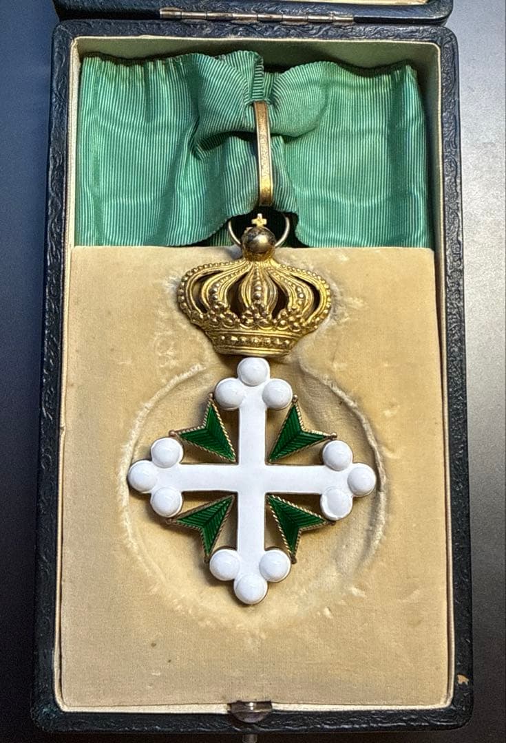 超希少　イタリア王国　司令官級聖モーリス・ラザルス勲章　リボン共箱付き　本物保証