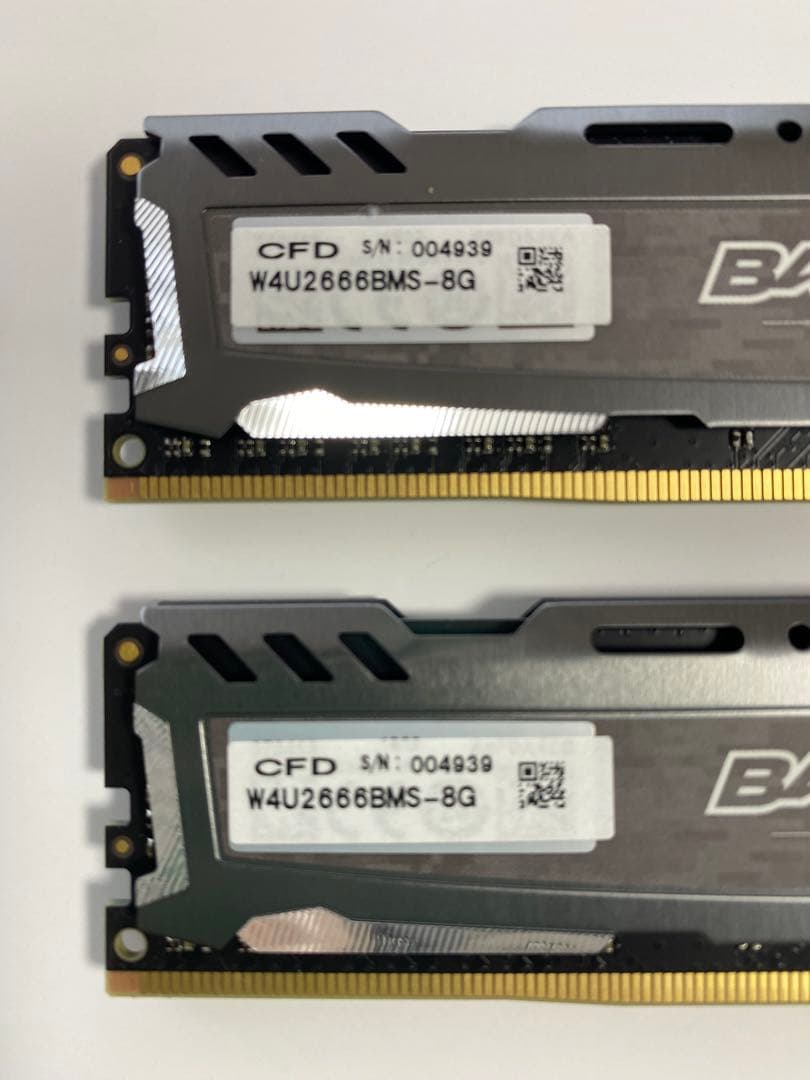 メモリー Ballistix DDR4 8GB W4U2666BMS-8G