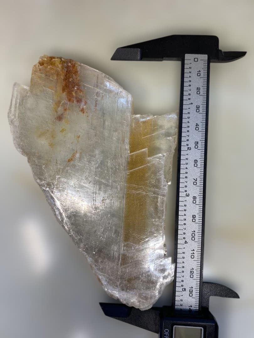 T1042-1セレナイト原石ライモナイト共生ザンビア産虹入り天然石レア鉱物　浄化
