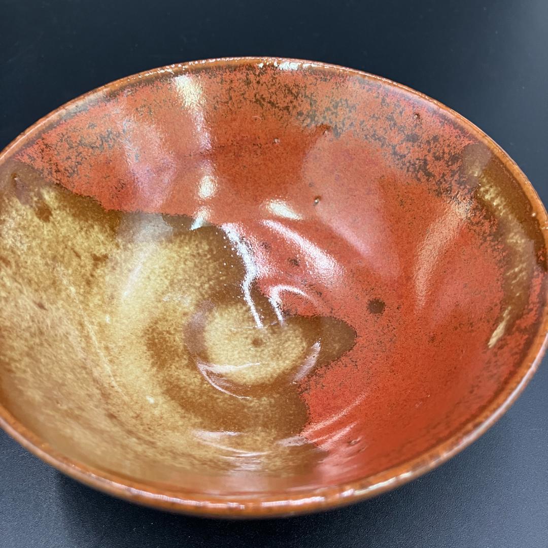 美品 こぶ志 山岡三秋造 茶碗 抹茶碗 共銘 底款 直径14cm R8SA57