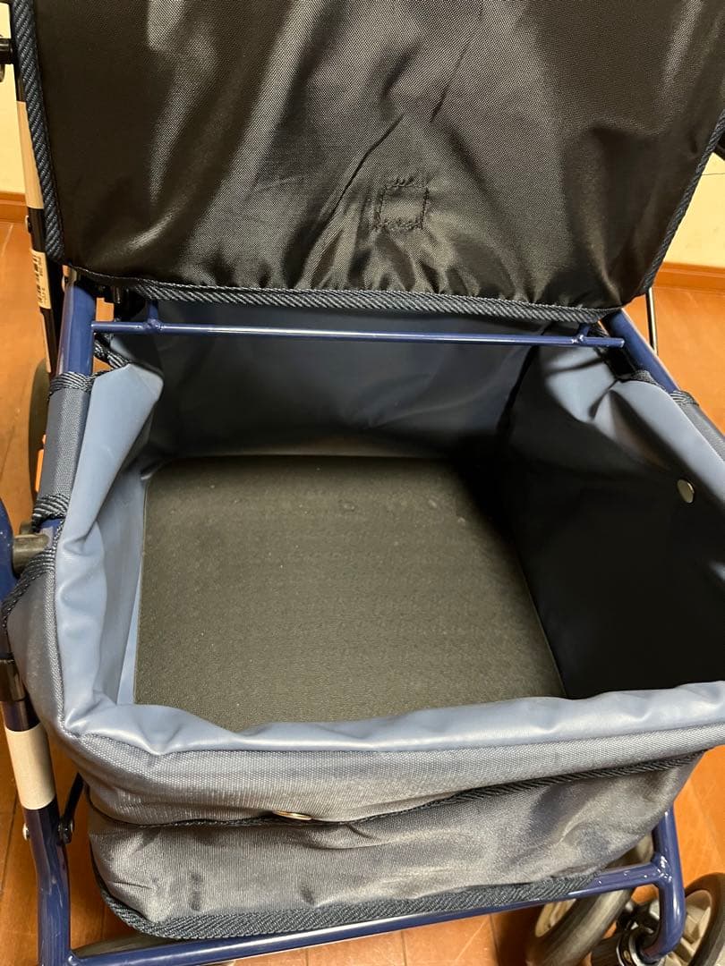 幸和製作所 アルミ製 シルバーカー PW298 ネイビー 手押し車 カート