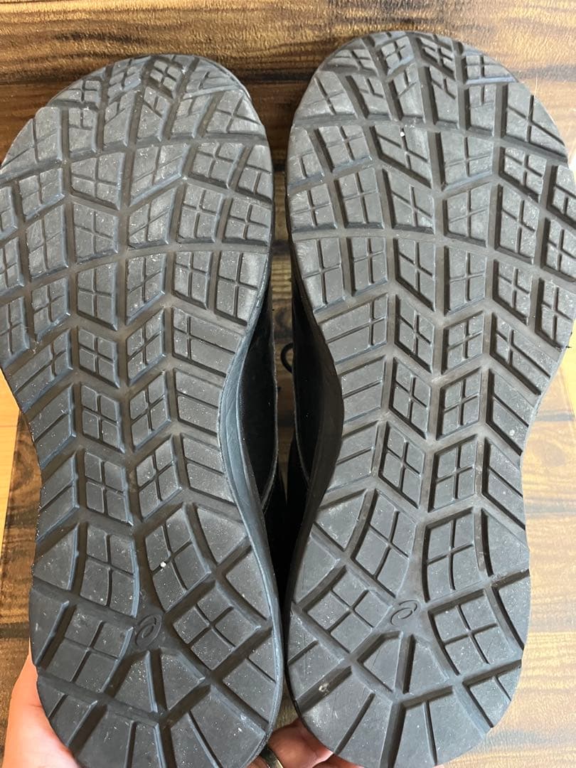 ASICS ブラック安全靴 レザー